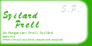 szilard prell business card